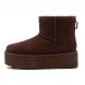 Женские мини угги на платформе Ugg Mini Platform Boot - Burnt Cedar