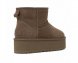 Женские мини угги на платформе Ugg Mini Platform Boot - Cappuccino