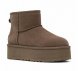 Женские мини угги на платформе Ugg Mini Platform Boot - Cappuccino