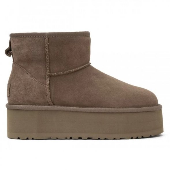 Женские мини угги на платформе Ugg Mini Platform Boot - Cappuccino