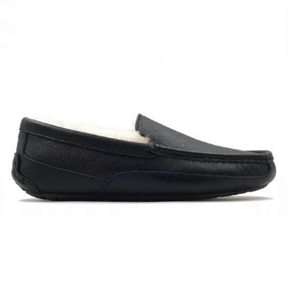 Ugg Ascot Leather Black - черный, 43, кожа