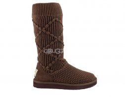 Classic Argyle Knit Chocolate