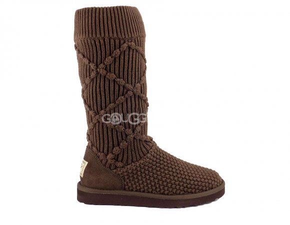 Classic Argyle Knit Chocolate