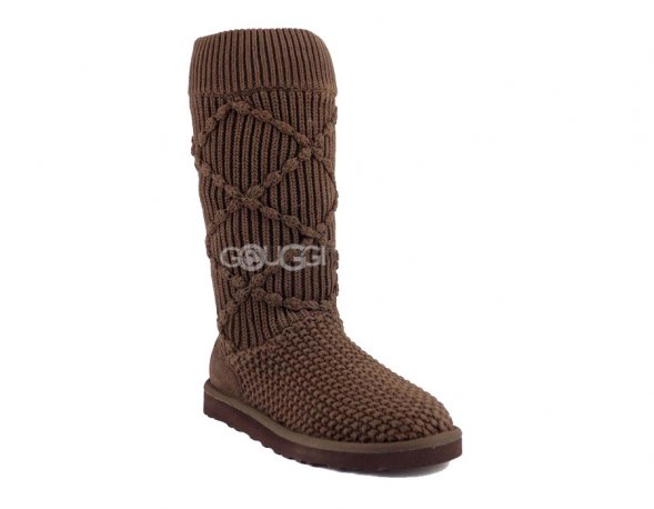 Classic Argyle Knit Chocolate