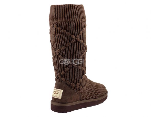 Classic Argyle Knit Chocolate