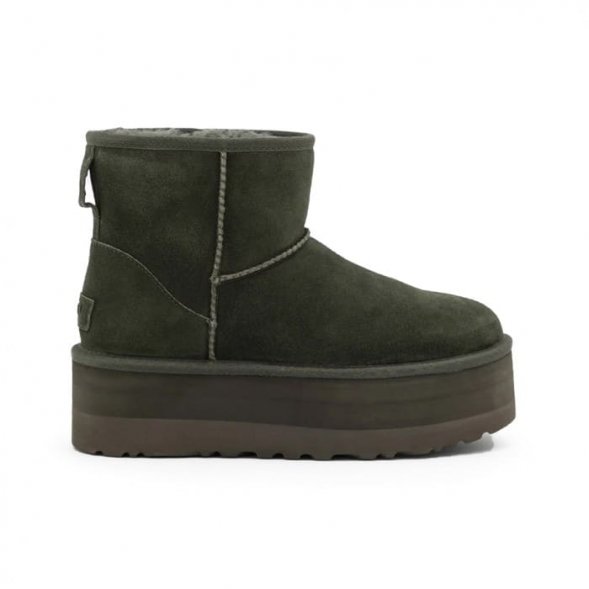 Женские мини угги на платформе Ugg Mini Platform Boot - Forest Night