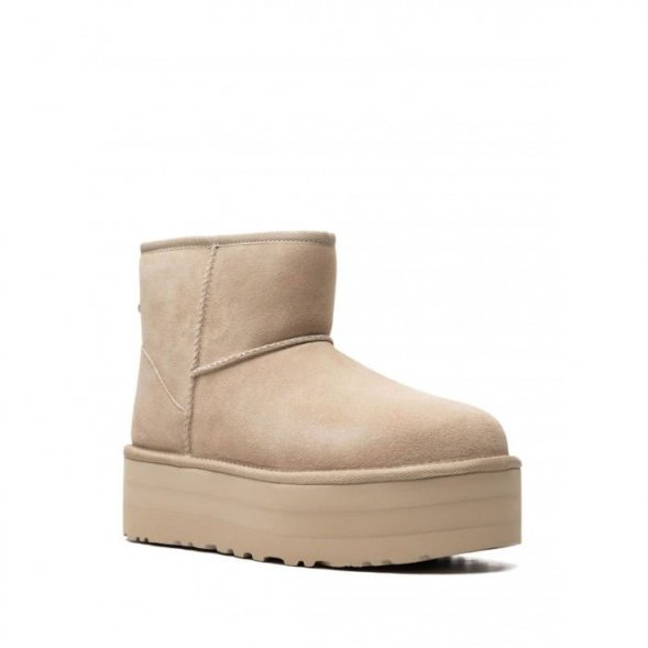 Женские мини угги на платформе Ugg Mini Platform Boot - Mustard Seed