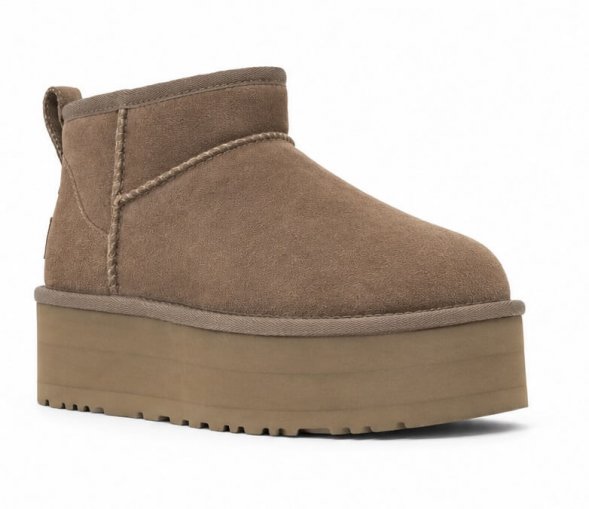 Женские ультра мини угги на платформе Ugg Ultra Mini Platform Cappuccino