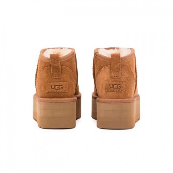 Ugg Ultra Mini Platform Boot - Chestnut - Каштановый, 38, Замша