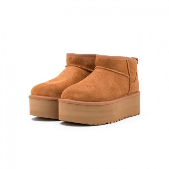 Ugg Ultra Mini Platform Boot - Chestnut - Каштановый, 38, Замша