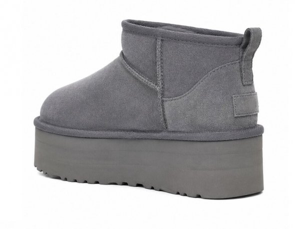 Ugg Ultra Mini Platform Boot - Grey - серый, 36, Замша