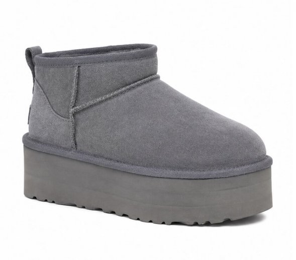 Ugg Ultra Mini Platform Boot - Grey - серый, 36, Замша
