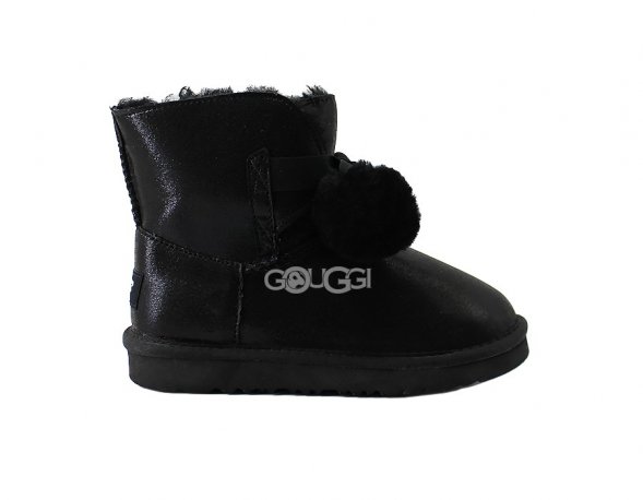 Kids Gita Metallic Black - 32