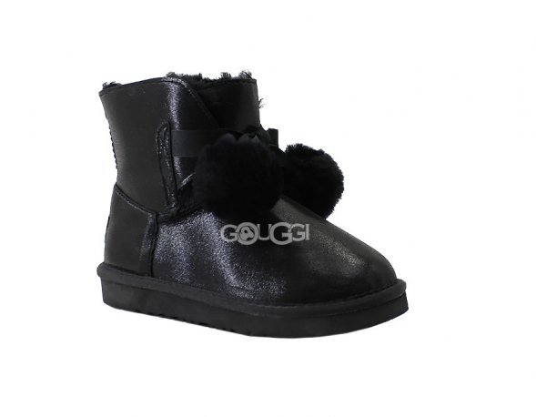 Kids Gita Metallic Black - 32