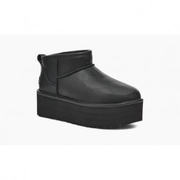 Ugg Ultra Mini Platform Boot - Black Leather