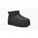Ugg Ultra Mini Platform Boot - Black Leather - черный, 36, кожа