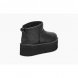 Ugg Ultra Mini Platform Boot - Black Leather - черный, 36, кожа
