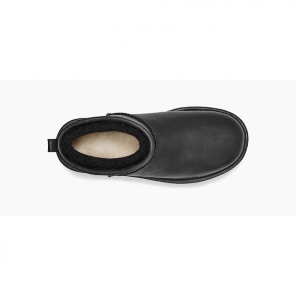 Ugg Ultra Mini Platform Boot - Black Leather - черный, 36, кожа