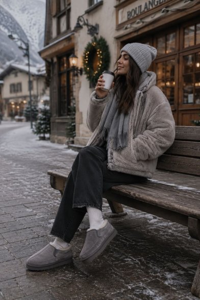 Ugg Stitch Slip - Grey - серый, 37, Замша