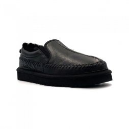 Ugg Stitch Slip Leather - Black