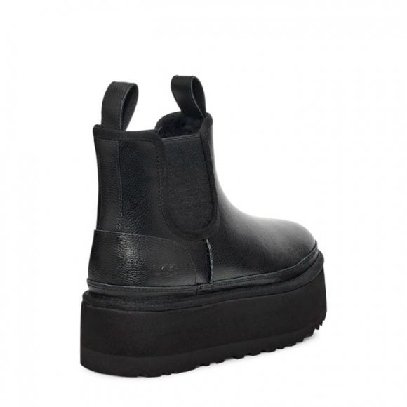 Женские челси на платформе Ugg Neumel Platform Leather - Black